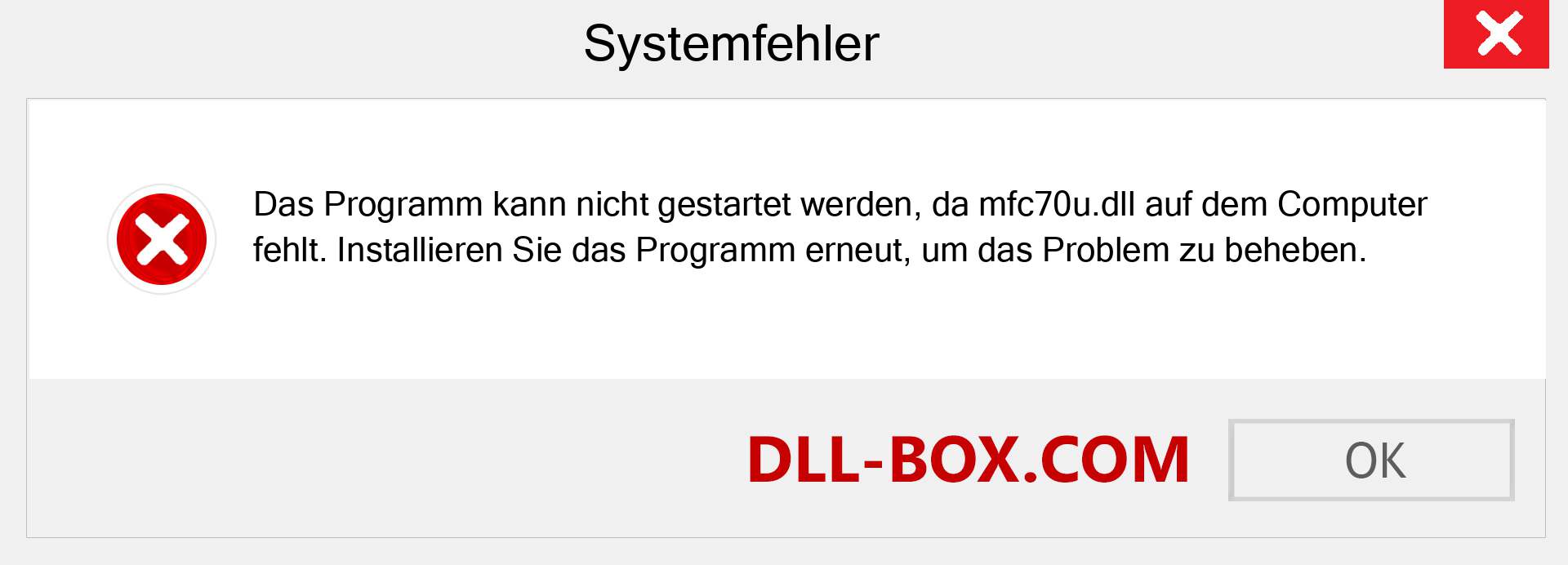 mfc70u.dll-Datei fehlt?. Download für Windows 7, 8, 10 - Fix mfc70u dll Missing Error unter Windows, Fotos, Bildern